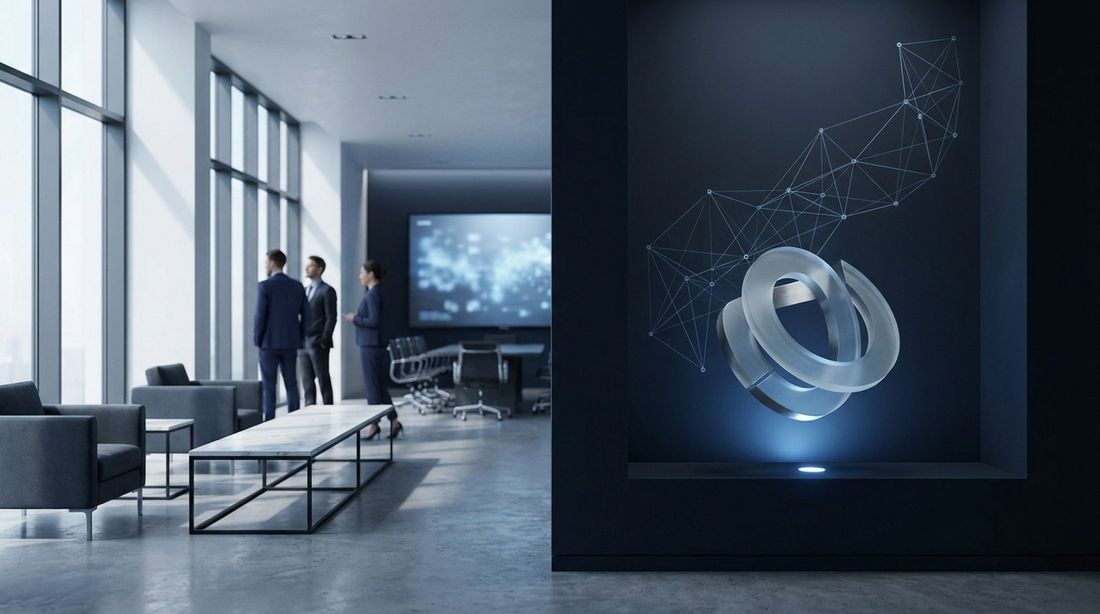 A connected system visualised in a studio setting