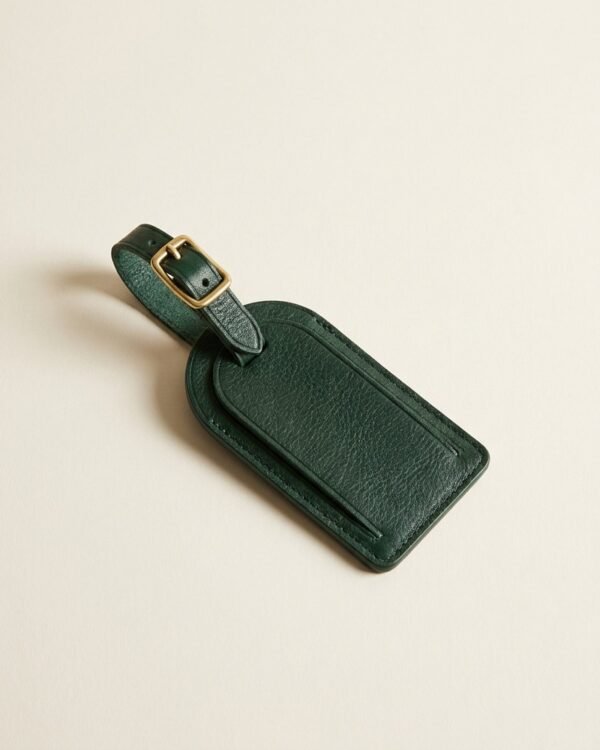 Platform Leather Luggage Tag — Pullman Green