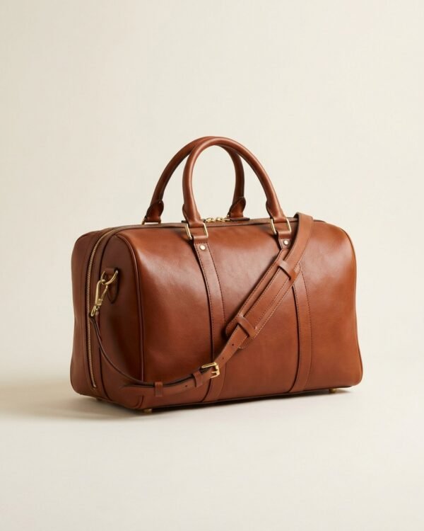Sleeper Leather Holdall — Cognac